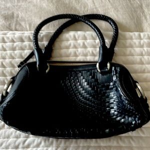 NWOT Cole Haan small woven black leather bag
